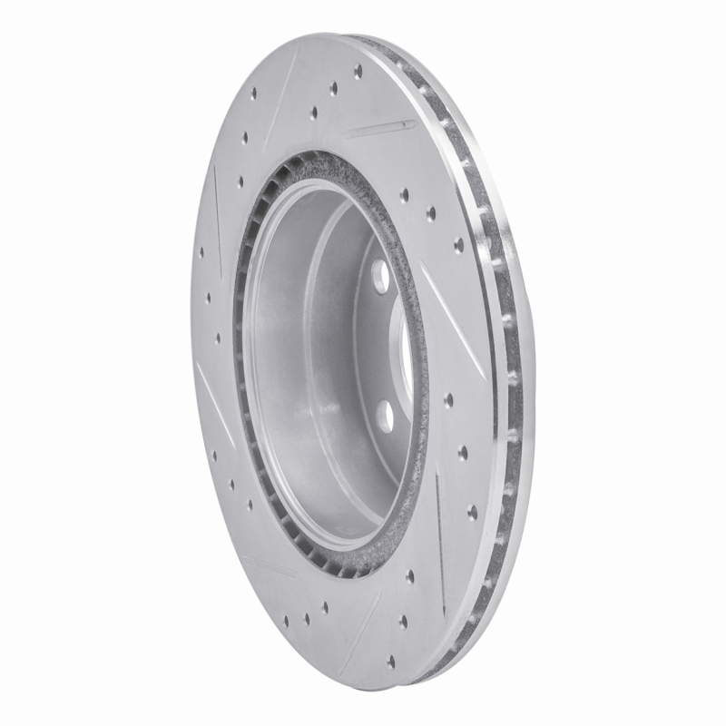 BMW 230I Brake Rotor (1) - Rear Right - R1 Concepts - Drilled & Slotted - Silver - `06-`21